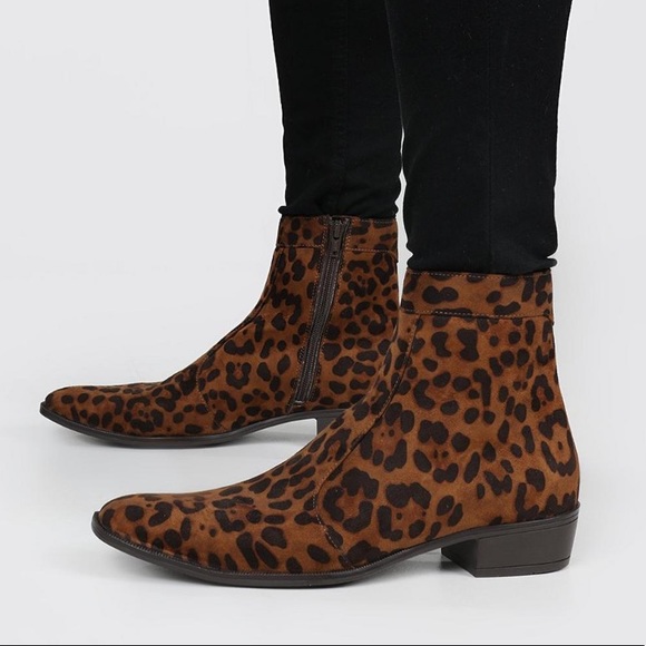 Boohoo | Shoes | Mens 2m Leopard Felt 